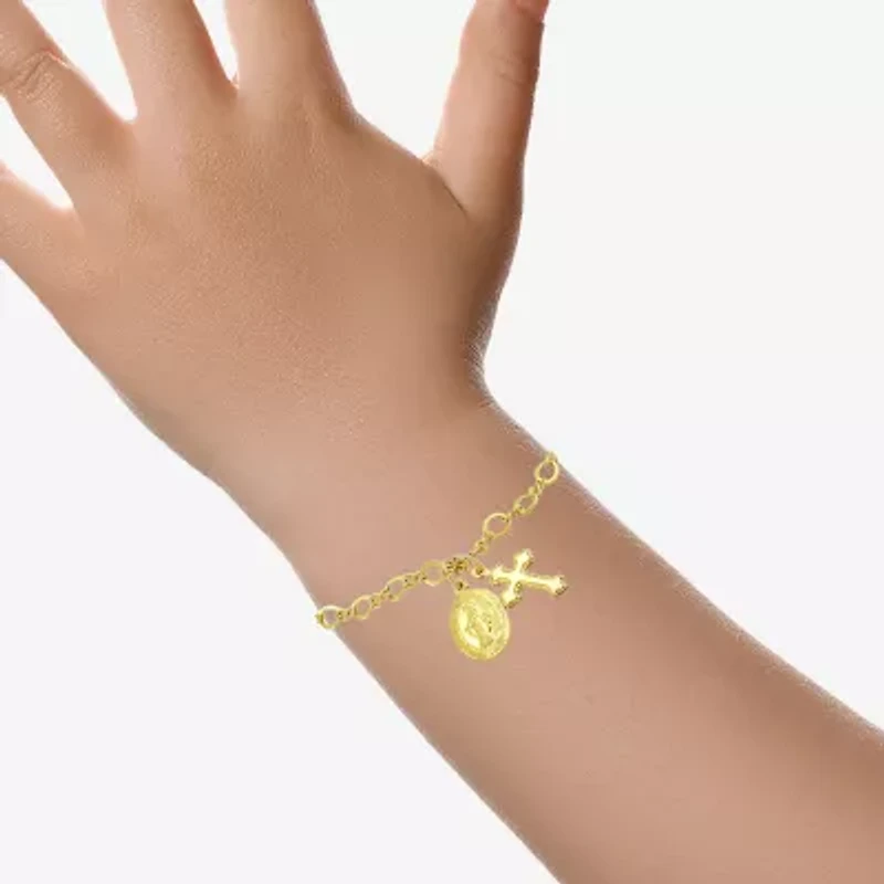 Religious Jewelry Guad Cross Girls Cross Charm Bracelet