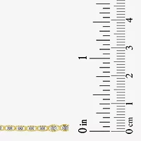 Made in Italy Womens 10K Gold 10 Inch Hollow Ankle Bracelet