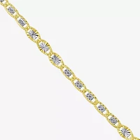 Made in Italy Womens 10K Gold 10 Inch Hollow Ankle Bracelet
