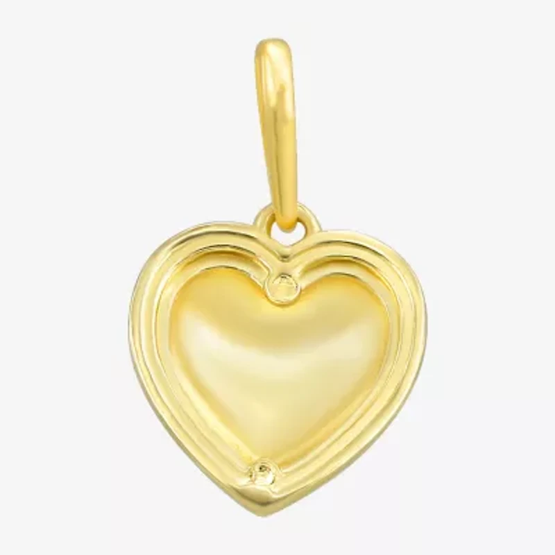 Womens 10K Gold Heart Pendant