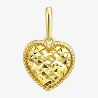 Womens 10K Gold Heart Pendant