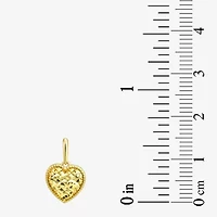 Womens 10K Gold Heart Pendant