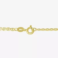 Made in Italy Womens 10K Gold 10 Inch Hollow Ankle Bracelet