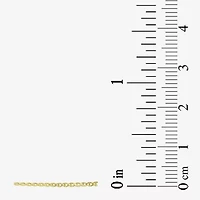Made in Italy Womens 10K Gold 10 Inch Hollow Ankle Bracelet