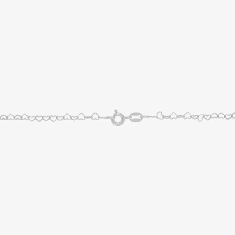 Made in Italy Womens Sterling Silver Inch Link Chain Necklace