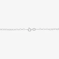 Made in Italy Womens Sterling Silver Inch Link Chain Necklace