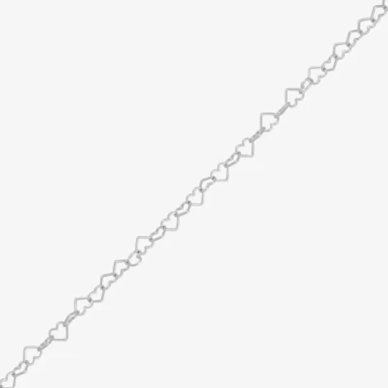 Made in Italy Womens Sterling Silver Inch Link Chain Necklace