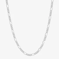 Made in Italy Mens Sterling Silver 18 Inch Figaro Chain Necklace
