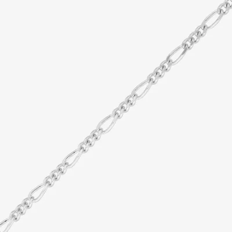 Made in Italy Mens Sterling Silver 18 Inch Figaro Chain Necklace
