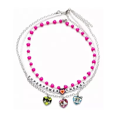 Girls Hello Kitty Powerpuff Girls Necklace Set