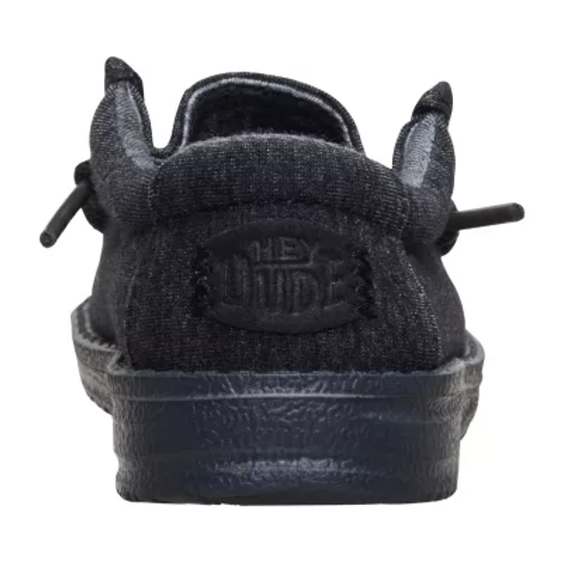 HEYDUDE Wally Stretch Jersey Toddler Boys Round Closed Toe Slip-On Shoe