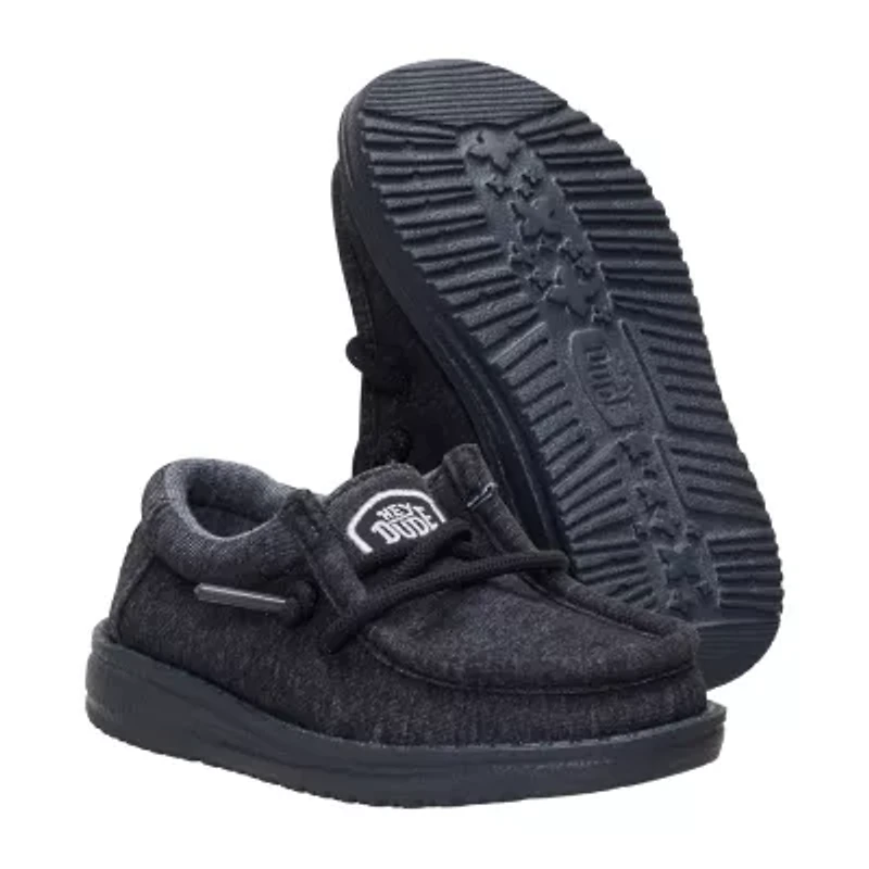 HEYDUDE Wally Stretch Jersey Toddler Boys Round Closed Toe Slip-On Shoe