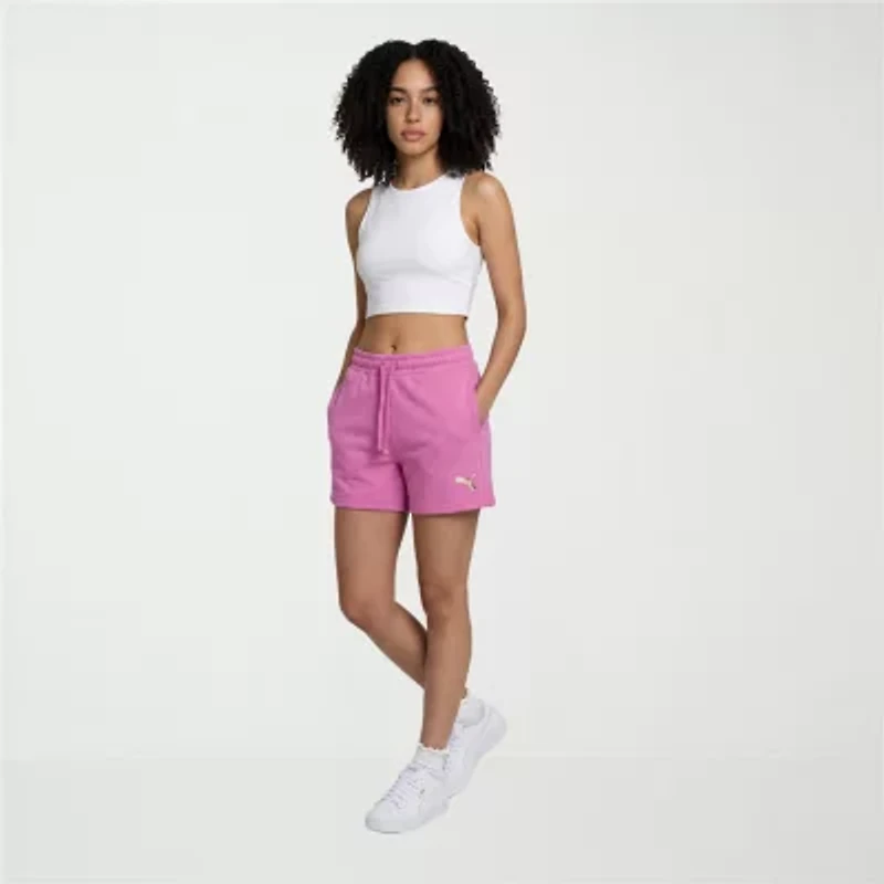 PUMA Womens 5" Mid Rise Drawstring Waist Active Pull-On Short