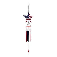 Northlight 36" Stars And Stripes Outdoor Garden Wind Chime