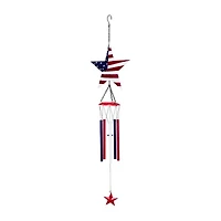 Northlight 36" Stars And Stripes Outdoor Garden Wind Chime