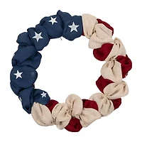 Northlight 20" Stars And Stripes Small Burlap - Unlit Wreath