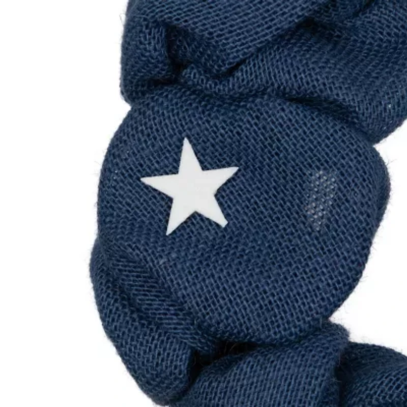 Northlight 20" Stars And Stripes Small Burlap - Unlit Wreath
