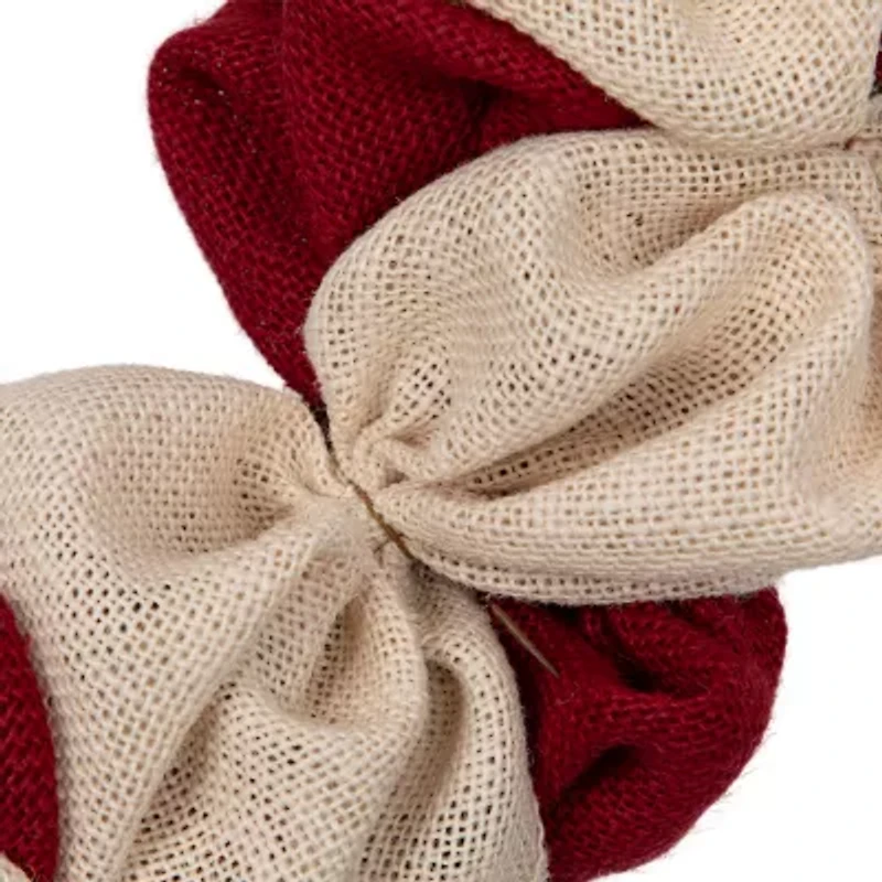 Northlight 20" Stars And Stripes Small Burlap - Unlit Wreath