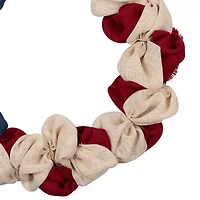 Northlight 20" Stars And Stripes Small Burlap - Unlit Wreath