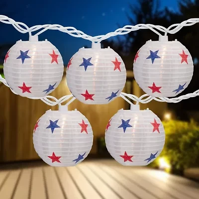Northlight 8.5ft Stars Paper Lantern Patio Set String Lights