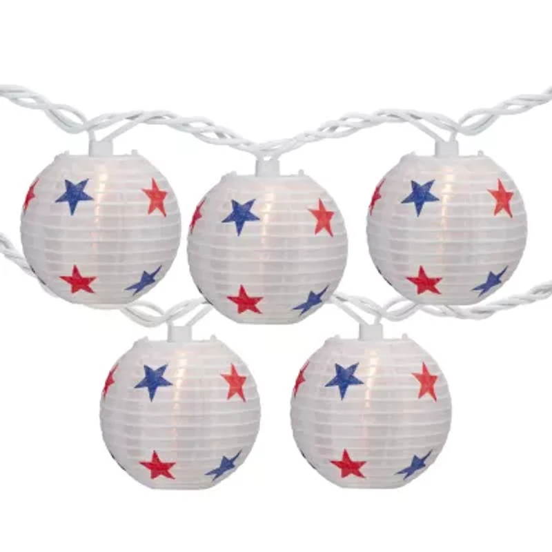Northlight 8.5ft Stars Paper Lantern Patio Set String Lights