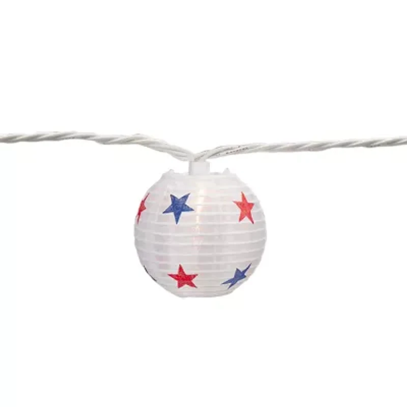 Northlight 8.5ft Stars Paper Lantern Patio Set String Lights
