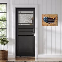 Northlight 15.75" “Proud To Be An American" Wood Wall Art
