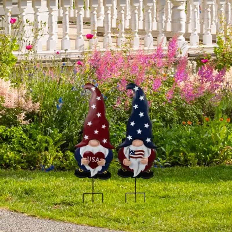 Northlight 27.5" Usa Gnome Outdoor Garden 4th of July Yard Art