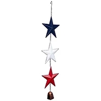 Northlight 26" Metal Stars And Bell Hanging Wind Chime
