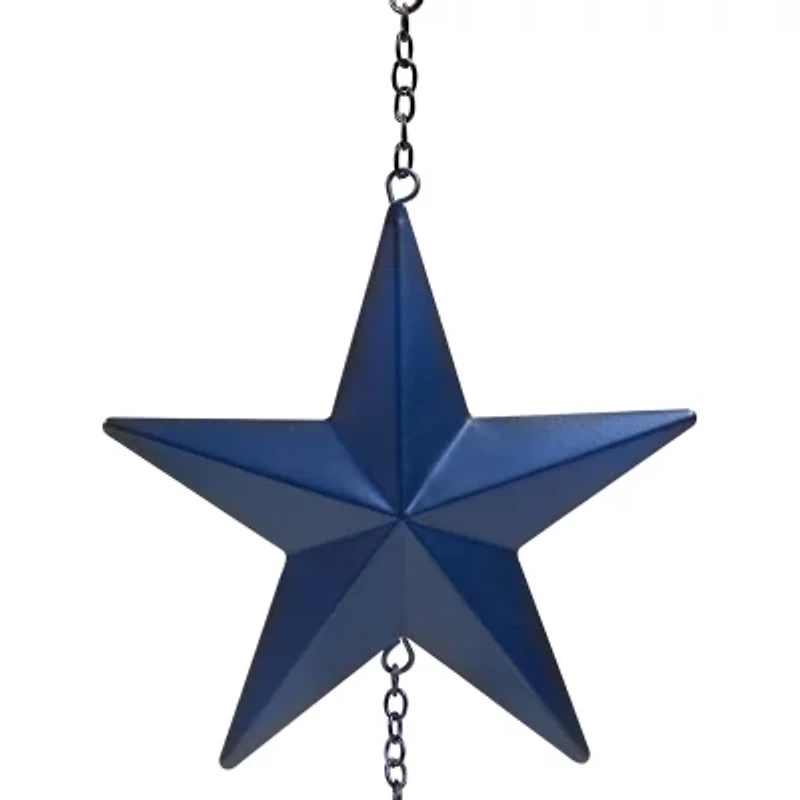 Northlight 26" Metal Stars And Bell Hanging Wind Chime
