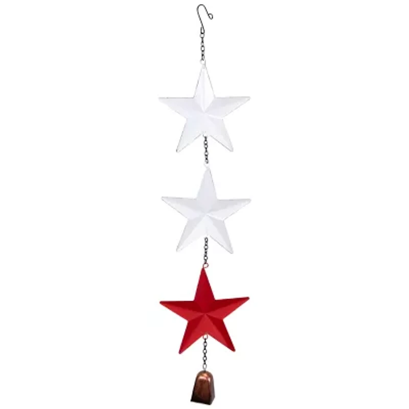 Northlight 26" Metal Stars And Bell Hanging Wind Chime