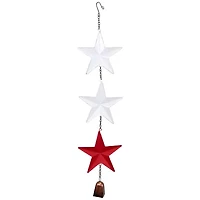 Northlight 26" Metal Stars And Bell Hanging Wind Chime