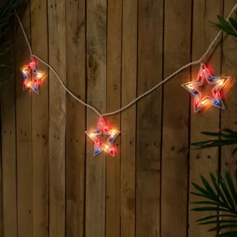 Northlight 5.25ft Stars Patio String Lights