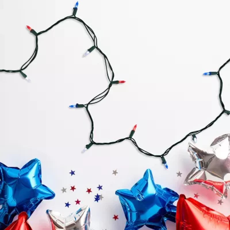 Northlight 15.5ft Led Mini - Red White And Blue String Lights