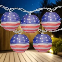 Northlight 8.5ft American Paper Lantern Patio String Lights