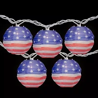 Northlight 8.5ft American Paper Lantern Patio String Lights
