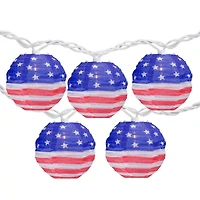 Northlight 8.5ft American Paper Lantern Patio String Lights