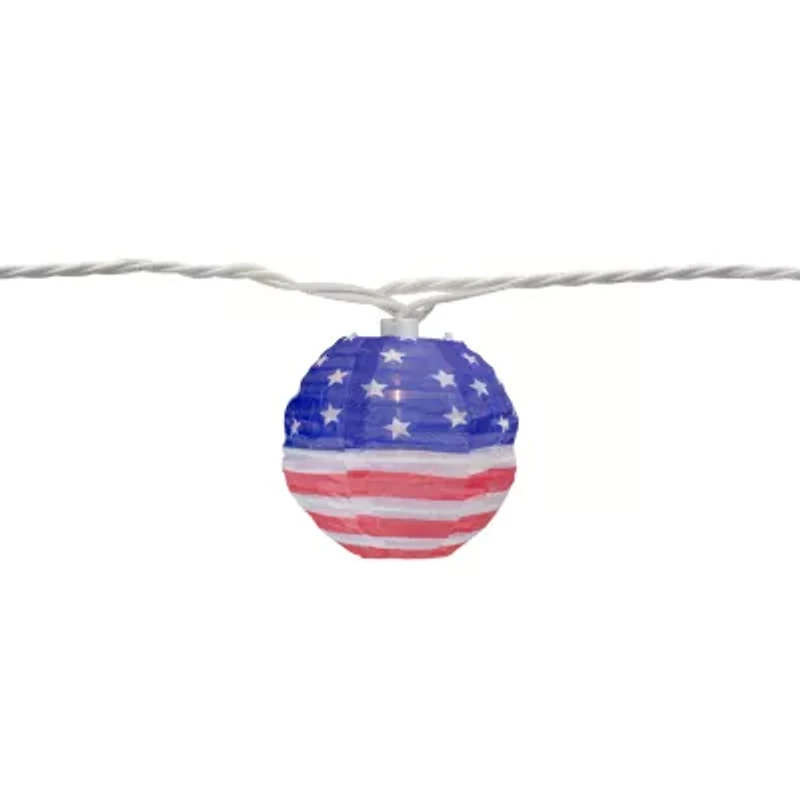 Northlight 8.5ft American Paper Lantern Patio String Lights