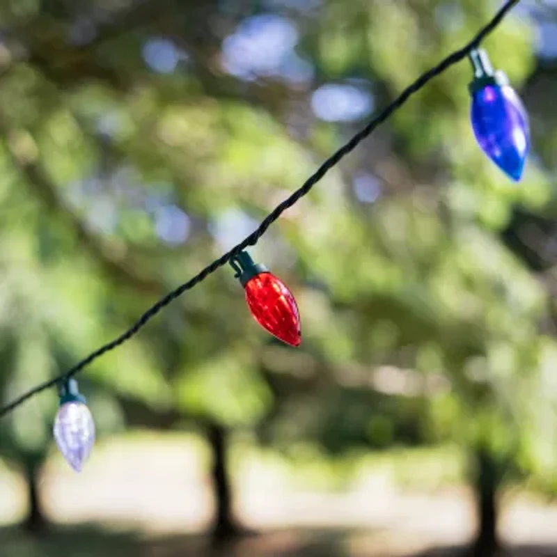 Northlight 16ft Led C9 - Red White And Blue String Lights