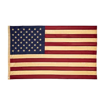 Northlight 60" Tea-Stained Embroidered Outdoor House Flags