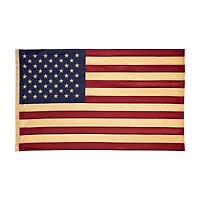 Northlight 60" Tea-Stained Embroidered Outdoor House Flags