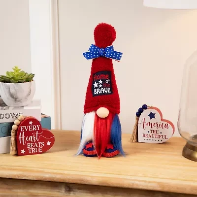 Northlight 13" Home Of The Brave - Red And Blue Gnome
