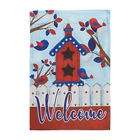 Northlight 18" Birds And Birdhouse "Welcome" Outdoor Garden Flag