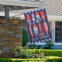Northlight 28" Hello Summer Ice Pop Outdoor House Flags