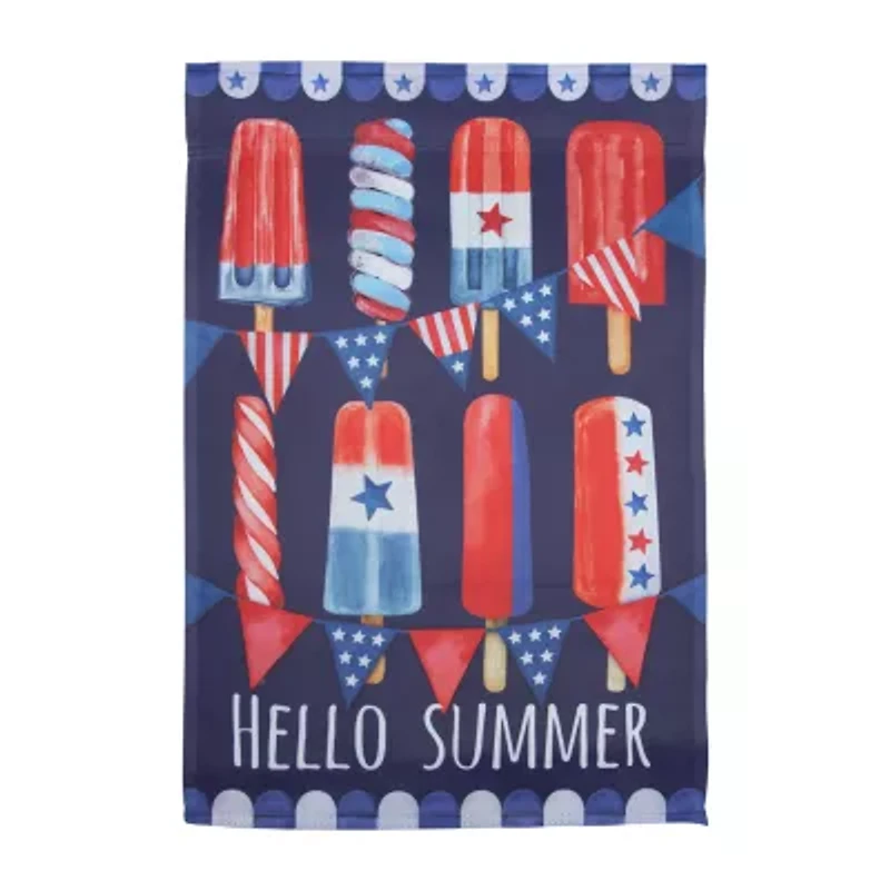 Northlight 28" Hello Summer Ice Pop Outdoor House Flags