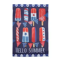 Northlight 28" Hello Summer Ice Pop Outdoor House Flags
