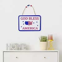 Northlight 8.75" God Bless America Metal Wall Art