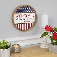 Northlight 11.75" Welcome To Our Backyard Framed Wall Sign
