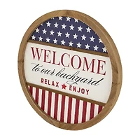 Northlight 11.75" Welcome To Our Backyard Framed Wall Sign