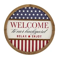 Northlight 11.75" Welcome To Our Backyard Framed Wall Sign